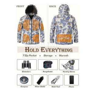 Veste de chasse d'hiver pour hommes du fabricant OEM Design respirant avec logo personnalisé quantité minimale de commande bas - Product Image 5