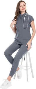 Ensembles de gommage personnalisés pour médecins infirmières uniformes médicaux avec vestes gommages d'allaitement en coton de haute qualité vente en gros - Product Image 3