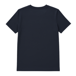 Camiseta de Manga Corta con Cuello Redondo para Mujer, Color Azul Marino, 100% Algodón Orgánico de Lujo, Preencogido, Certificado GOTS, Ajuste Clásico, Suave y Premium - Product Image 2