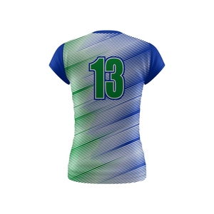 Elegante camiseta de voleibol diseñada para mujeres con tela elástica y malla transpirable, lo que la hace perfecta para la práctica de juegos de Club - Product Image 6