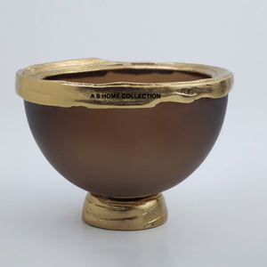 Modern Style High Quality Metal <b>Serve</b> <b>Bowl</b> Gold Plating Finished with Latest Design Handicraft Decoration for Wholesale Price - Product Image 6