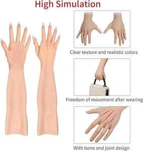 Sarung tangan tangan wanita silikon Crossdresser sarung tangan tangan penutup tangan bekas luka sarung tangan wanita prostesis kulit sangat tersimulasi - Product Image 6