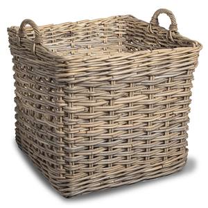 Cesta de almacenamiento de ratán cuadrada hecha a mano Organizador multiusos ecológico para el hogar y la Oficina - Product Image 4