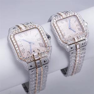 Reloj Mecánico de Lujo con Diamantes Moissanite VVS para Hombre, Estilo Hip Hop Completamente Blanco, Reloj Personalizado de Oro, Plata y Cristal - Product Image 2