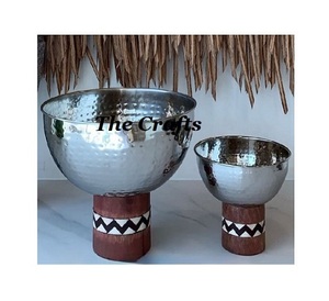 Set Of Two Food Serving Bowl In Iron And Wooden Serving Chocolate <b>Dry</b> Fruits Bowl At Affordable Prices - Product Image 6