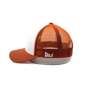 Wholesale Waterproof 2-Tone Performance Golf Hat 5-Panel Breathable Trucker <b>Cap</b> With Custom 3D Embroidery Logo <b>Snapback</b> Closure - Product Image 2