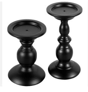 Bougeoir organique fait main en bois naturel bougeoirs fournitures de table ensemble de ménage taille métal matériel boîte-cadeau - Product Image 2