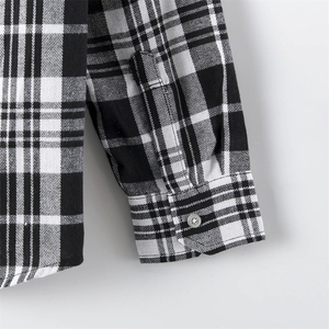 Camisa de franela de manga larga con diseño informal holgado para hombre, personalizable, transpirable, de punto, antiarrugas, de fábrica - Product Image 6