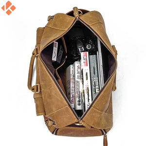 กระเป๋าทรงดัฟเฟิลกระเป๋าเดินทางหนังแท้สำหรับผู้ชายมีโลโก้ตามสั่งหรูหราออกแบบได้ตามต้องการมีขนาดและสี - Product Image 2