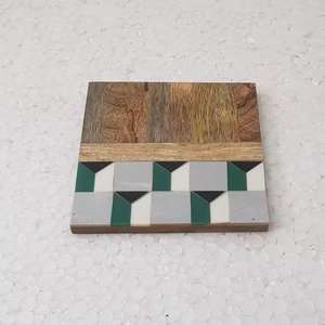 Pièces blanches sous-verres en pierre tapis tapis produit fait main de haute qualité - Product Image 4