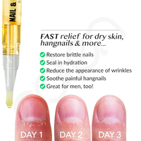 Oalen 3mI Sérum réparateur pour ongles Huile pour cuticules mains et pieds Améliore la croissance et la nutrition des ongles