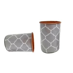 Verre en cuivre pur à grande capacité, imprimé multicolore, écologique, pour une boisson saine, bienfaits ayurvédiques et essentiels pour la cuisine - Product Image 4