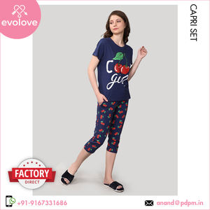 ชุดปาม่าคาปรี2ชิ้นสำหรับผู้หญิง, ชุดผ้าซาตินและผ้าฝ้าย100% ปรับแต่งได้ชุดกระโปรงยาวถึงเข่าพร้อมหมวกผ้าลินิน - Product Image 3