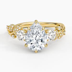 แหวนหมั้นเพชรรูปลูกแพร์1-3 CT สำหรับผู้หญิงของขวัญคริสต์มาสดีไซน์หินเดี่ยวสามชิ้นสำหรับแล็บของแท้ - Product Image 1