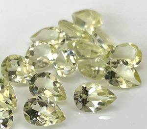 Cuarzo Limón Natural en Forma de Pera, Corte Facetado de 5x7mm, Calidad AAA - Cuarzo Limón Natural de Primera Calidad - Product Image 5