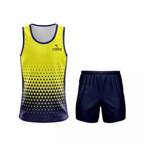 Uniforme de campo de pista impreso con logotipo personalizado conjunto de diseño características sencillas al por mayor ropa deportiva barata para correr uniforme - Product Image 1