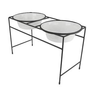 Ceramic <b>Dog</b> <b>Bowl</b> <b>With</b> Elevated <b>Stand</b> To Prevent Spills And Mess During <b>Dog</b> Meal Time - Product Image 1