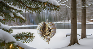 Modern <b>Leaf</b> <b>Wall</b> Hanging Ganesha Sculpture Hand-Crafted White-Golden Aluminium for Home & Office <b>Decor</b> - Product Image 4