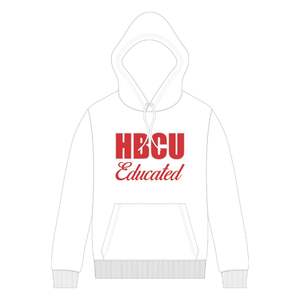 HBCU Educated <b>White</b> DST Pullover <b>Hoodie</b> Chenille Embroidery Greek Sorority Delta Divine Nine Apparel Custom <b>Hoodie</b> - Product Image 2