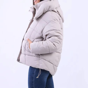 Chaqueta acolchada de Invierno para mujer con cremallera de cuello alto 2025 y mangas completas de talla grande nueva llegada-diseño OEM con servicio - Product Image 5