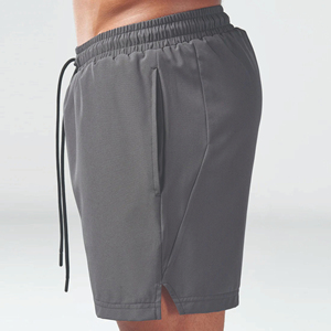 Lightweight Moisture Wicking Fabric Charcoal Essential 5 Inch Shorts with Contour Side Panels and Inner <b>Mesh</b> <b>Pants</b> - Product Image 3