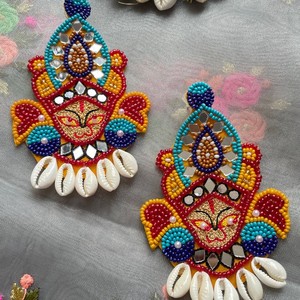 Embroidery Earrings Mixed <b>color</b> <b>bead</b> set Custom Multi-Beaded Earrings Women Festive Party Jewelry At Best Price Beaded Earrings - Product Image 6