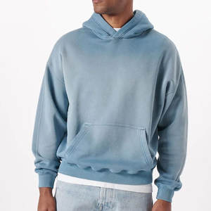 Sweat à capuche unisexe délavé à l'acide personnalisé poids lourd Vintage surdimensionné 100% coton vente en gros pour l'hiver sweat-shirt pour hommes - Product Image 6