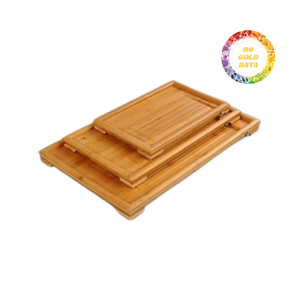 Bandeja de bambú hecha a mano reutilizable para un estilo de vida sostenible, incluyendo desayuno, aperitivos, postres o estilo de mesa - Product Image 3