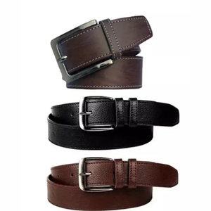 Ceinture en cuir de qualité supérieure avec boucle en métal en cuir de buffle de haute qualité, accessoire de mode durable pour hommes - Product Image 1