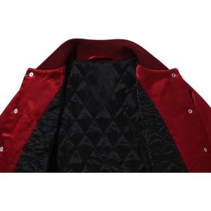 แจ็กเก็ตเบสบอลผ้าซาตินโพลีเอสเตอร์100% เสื้อแจ็กเก็ตกลางแจ้งระบายอากาศใส่โลโก้ได้ตามต้องการ - Product Image 3