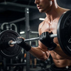 ถุงมือยิมมืออาชีพ ถุงมือยิมแบบครึ่งนิ้ว ถุงมือรองรับข้อมือ ถุงมือยิมระบายอากาศได้สำหรับถุงมือยกของสำหรับงานหนักแบบยูนิเซ็กซ์ - Product Image 3