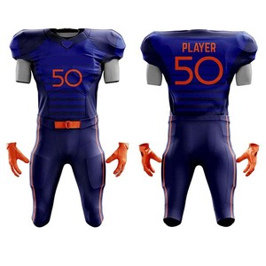 Vente en gros d'uniformes de football américain pour les jeunes à manches courtes, vêtements de sport respirants, vêtements d'entraînement OEM personnalisés de grande taille - Product Image 1