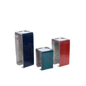 เชิงเทียนแบบหลายสีและที่วางเทียนทีไลท์สามชิ้นสำหรับตกแต่งงานแต่งงานในบ้านและร้านอาหาร - Product Image 1