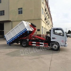 Factory Price Dongfeng 6 Wheels <strong>Small</strong> Hook Lift <strong>Truck</strong> 4x2 Detachable Carriage <strong>Garbage</strong> <strong>Truck</strong> - Product Image 5