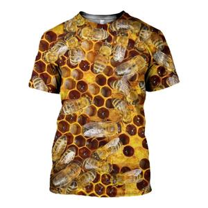 Camiseta con gráfico de abeja insecto para hombre, ropa para mujer, camiseta de moda con estampado 3D, ropa de calle informal de verano para niños, manga corta 2025 - Product Image 2