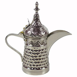 Brass Dallah Silver Theme <b>Tea</b> <b>Pot</b> Arabic Design Kettles with hammard for Home and Hotel Silver Finishing Turkish Coffee <b>Pots</b> - Product Image 1