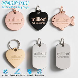 Venta Directa de Fábrica al por Mayor de Placas de Identificación para Perros Personalizadas en Tamaños y Formas Personalizadas, Placas de Identificación de Metal con Relieve 3D - Product Image 1