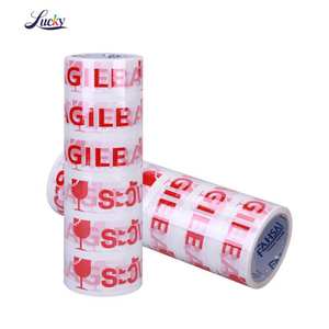 Cinta adhesiva de goma de un solo lado de alta calidad, cinta de advertencia impermeable impresa en rojo y blanco para sellado de bolsas - Product Image 5