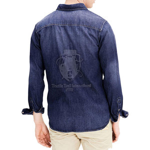 Camisas de Mezclilla para Hombre de Bajo Pedido Mínimo, Fabricante de Pakistán, Camisas de Mezclilla para Hombre para Uso Casual, Nuevo Estilo - Product Image 4