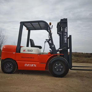 Chariot élévateur d'occasion Heli K50 5 tonnes avec déplaceur latéral, bon état pour la construction, garantie de 6 mois, matériau en acier, 4 roues motrices, 3000 mm - Product Image 1