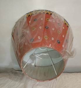 Abat-jour élégant et moderne brodé à la main en tissu de coton de qualité supérieure pour lampes de chevet de table/sol de luxe - Product Image 5