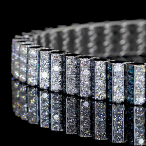 VVS Moissanite Blue Diamond <b>Fine</b> <b>Bracelets</b> & Bangles Luxury High Quality S925 Silver Hip Hop Style <b>Fine</b> Chain & Link <b>Bracelets</b> - Product Image 2