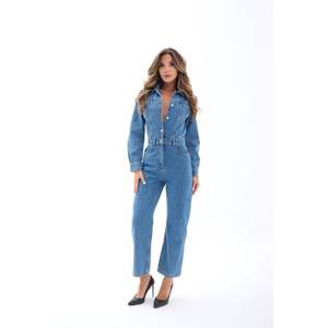 Combinaison en jean 7467 de style salopette bleue - Product Image 5