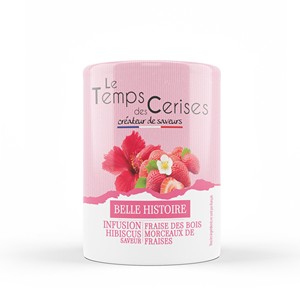 ชาสมุนไพรฮิบิสคัส “ออง เบล ฮิสตัวร์” รสสตรอว์เบอร์รีป่า บรรจุกระป๋อง 80 กรัม (2.8 ออนซ์) โดย Le Temps Des Cerises ได้รับการรับรองมาตรฐาน IFS - Product Image 1
