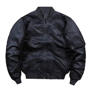 Chaqueta Bomber de Invierno para Hombre, de Alta Calidad, Corte Ajustado, Impermeable, 100% Poliéster, Cuello Alto Personalizado, Estilo Urbano, Gran Venta - Product Image 1