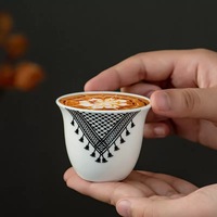 Offre Spéciale – Tasses à café et thé en céramique de style moyen-oriental de 70 ml, en lots de 6 ou 12 pièces, réutilisables et portables, compatibles lave-vaisselle et micro-ondes