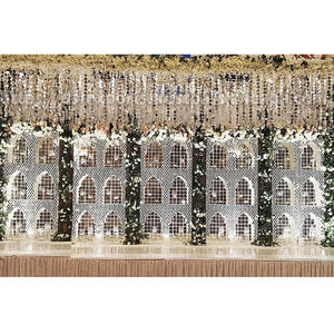 กรอบกระจก Jharokha Mughal แบบดั้งเดิมของตกแต่งเวทีงานแต่งงานหรูหราทันสมัยปรับขนาดได้ - Product Image 1