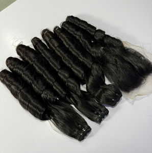 ผมปลอมแบบลอนธรรมชาติ8-32นิ้วผม100% บริสุทธิ์ของมนุษย์แบบไม่ผ่านกระบวนการเวียดนาม - Product Image 6