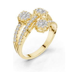 Bague en diamant de laboratoire 0,634 CT pour femme, clarté VVS-VS, couleur EF, or 18 carats, 14 carats, 10 carats et argent 925, options en moissanite - Product Image 5