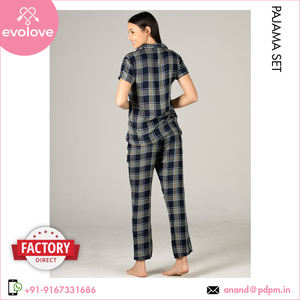 Ensemble pyjama 100% coton 2 pièces pour femmes vêtements de nuit d'été de qualité assurée du meilleur fournisseur et exportateur indien pour un usage domestique - Product Image 6
